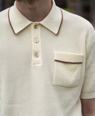 1940s Knit Trimmed Polo Shirt