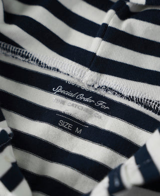 Classic Fit Breton Stripe Cotton Jersey Hoodie