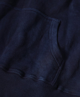 Indigo-Dyed Cotton-Jersey Hoodie