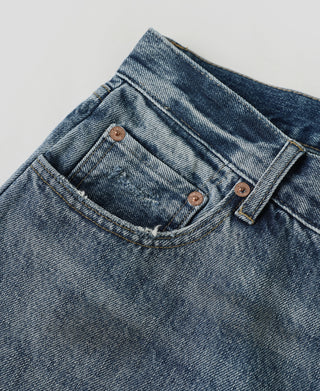 1960s Washed Denim Trousers - Repaired Edition