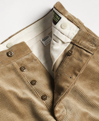 Lot 840 9.5 Wale 1940s Corduroy Work Pants - Khaki