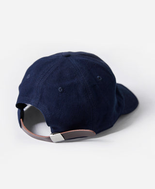 Indigo-Dyed Cotton-Linen Ball Cap