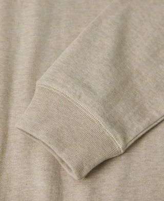 10.5 oz Cotton Loopwheel Tubular Long Sleeve T-Shirt - Oatmeal