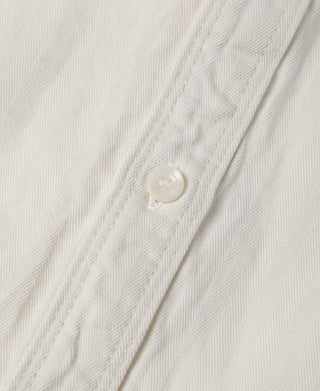 White Cotton-Linen Button-Down Shirt