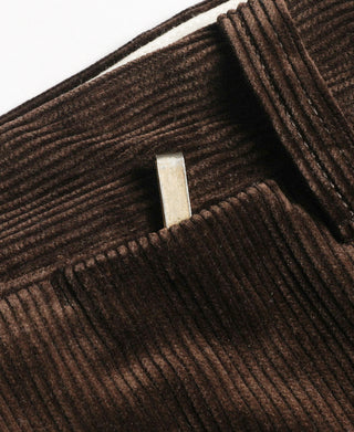 Lot 840 9.5 Wale 1940s Corduroy Work Pants - Dark Brown