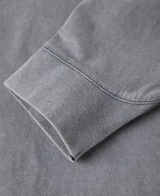 Suede Textured Drop Shoulder T-Shirt - Light Gray