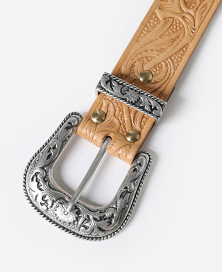 Arabesque Carved Belt - Natural