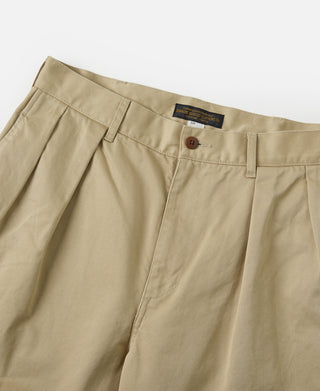 Double-Pleat Relaxed Fit Twill Chino Trousers