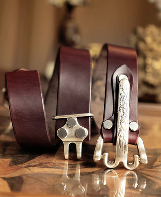 Horween Cavalry Belt - Burgundy