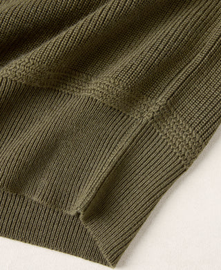 US Army High Neck Wool Sweater - Olive