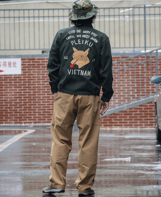 Fox Embroidery Vietnam Souvenir Jacket