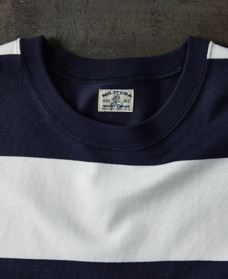 Lot 104 Heavyweight Wide Border T-Shirt - Navy/White