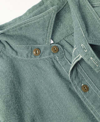 Lot 217 1940s Pointed Collar Salt & Pepper Shirt - Sage Green