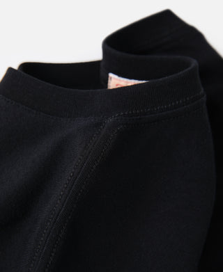 7.2 oz Cotton V-Neck Tubular T-Shirt - Black