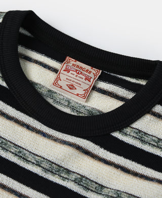 Striped Terry Comfort Dual-Pocket T-Shirt