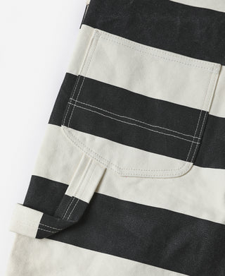 16 oz Striped Canvas High Back Prisoner Overalls