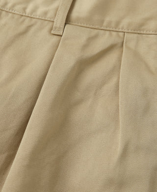 Double-Pleat Relaxed Fit Twill Chino Trousers