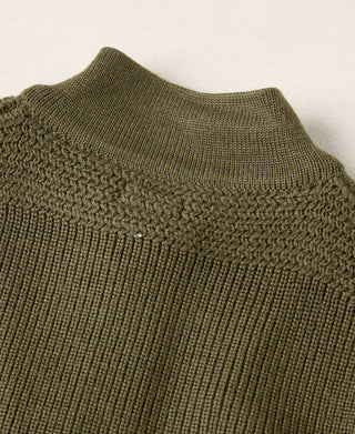 US Army High Neck Wool Sweater - Olive