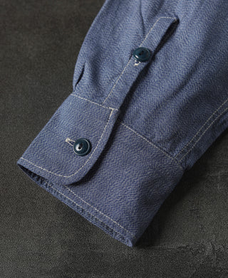 1930s Jaspé Workshirt - Grayish Blue