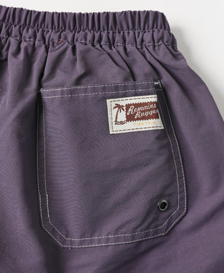 Two-Tone Beach Swim Trunks - Purple/Mustard