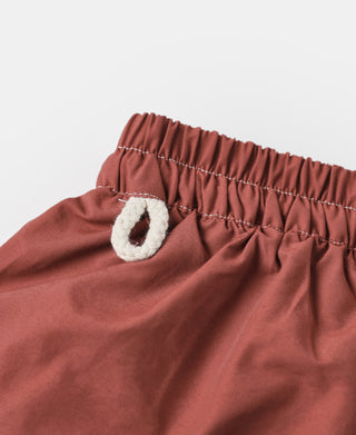 Two-Tone Beach Swim Trunks - Barn Red/Blue