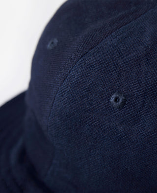 Indigo-Dyed Cotton-Linen Ball Cap