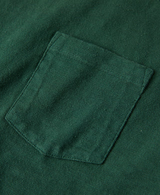 Lot 102 1940s Heavyweight Slub Pocket T-Shirt - Dark Green