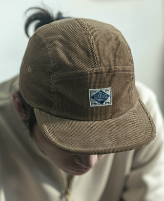 12.5 oz Corduroy 5 Panel Cap - Khaki