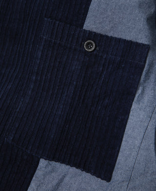 1920s French Indigo Corduroy Suit Jacket