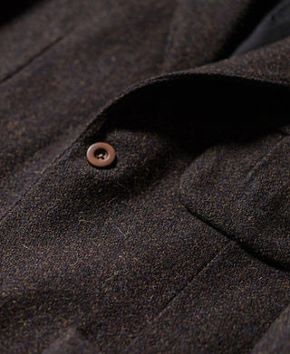 1930s Chocolate Brown Tweed Safari Jacket