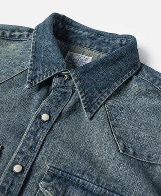 1950s Slub Denim Western Shirt