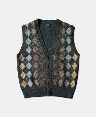 Shetland Wool Argyle Sweater Vest