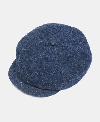 Pearl Yarn Denim Newsboy Cap