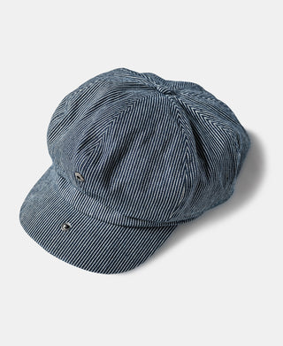 Old Time Denim Stripe Newsboy Cap