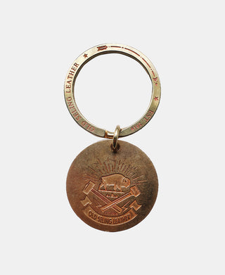 Mechanic Style Brass Tag Key Chain