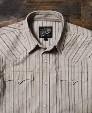 1950s 8 oz Striped Corduroy Western Shirt