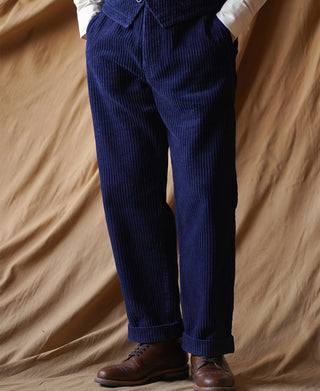 1920s Indigo Corduroy Work Pants