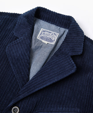 1920s French Indigo Corduroy Suit Jacket