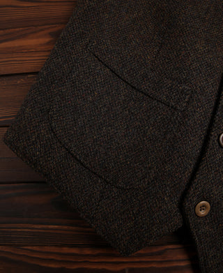 Chocolate Brown Tweed Hunting Vest