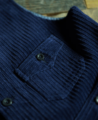 1920s Indigo Corduroy Work Vest