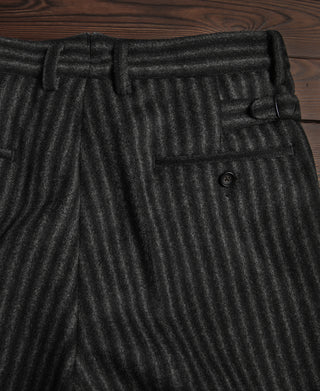 1920s Black & Gray Stripe Tweed Trousers