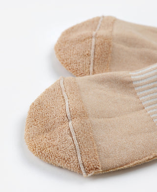 Colored Cotton Low Cut Socks - Apricot